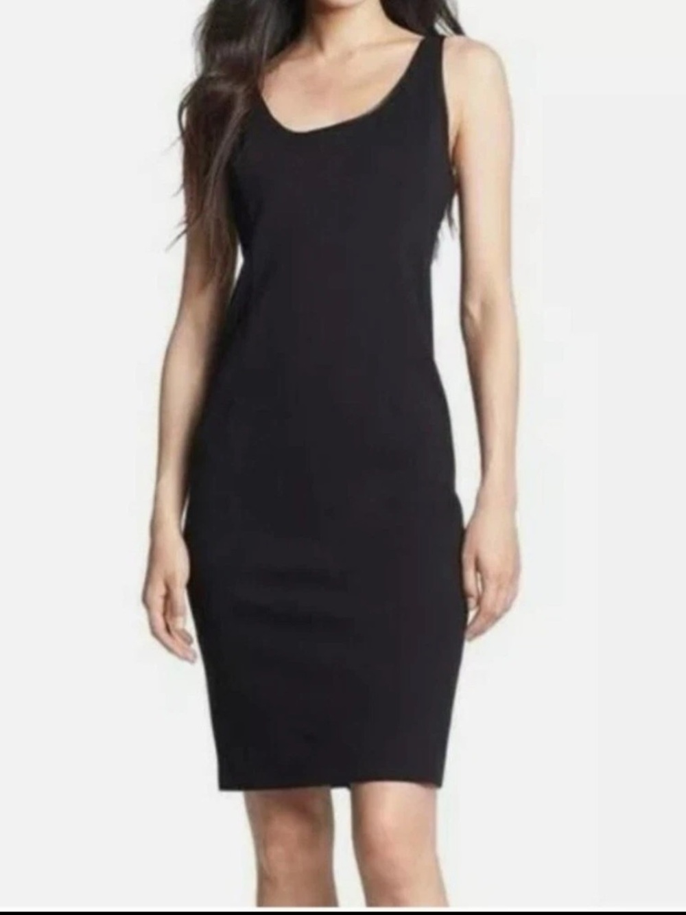 Eileen Fisher XS Black Scoop Neck Sleeveless Dress